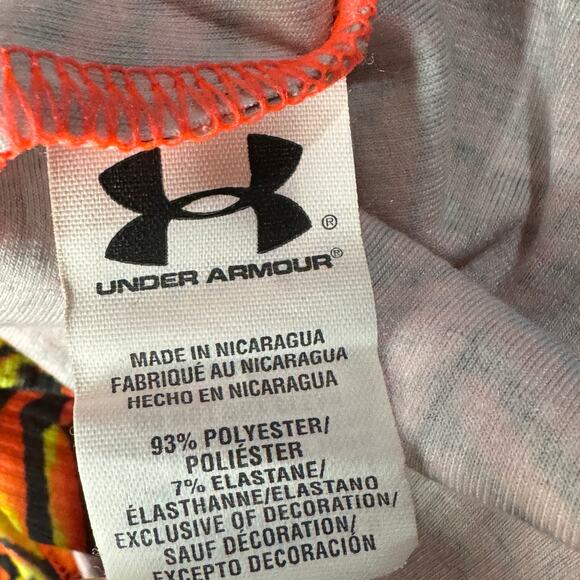 Under Armour Large Surftide Fitted Tank Top HeatGear Racerback After Burn Orange - Picture 8 of 9